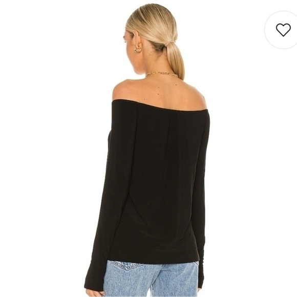 NORMA KAMALI Black off the shoulder top XXS - Picture 3 of 7